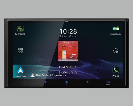 JVC, KW-M795DBW 2-DIN AV grotuvas su 6.92" ekranu, Bluetooth    